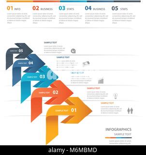 Geschäftskonzept Infografik Vorlage. Kann für Workflow Layout, Banner, Grafik, Web Design. Stock Vektor