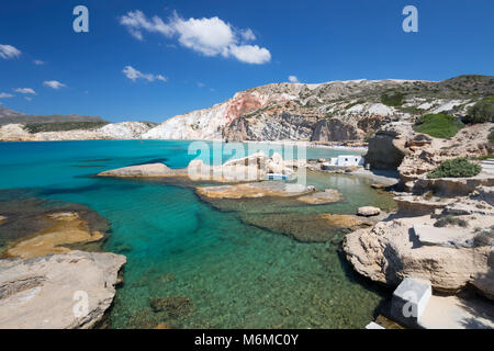 Firiplaka Strand, Milos, Kykladen, Ägäis, Griechische Inseln; Griechenland; Europa Stockfoto