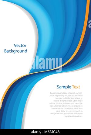 Abstrakt Blau Hintergrund mit Blue Wave Vector Stock Vektor