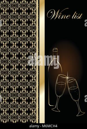 Getränke Speisekarte Design vorlage. Stock Vektor