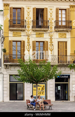 Wunderschöne Architektur in Cadaques, Alt Emporda Comarca, Costa Brava, Katalonien, Spanien Stockfoto