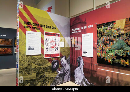 Der Vietnam Krieg: 1945 - Ausstellung 1975, die New-York Historical Society, Upper West Side, NEW YORK CITY, USA Stockfoto