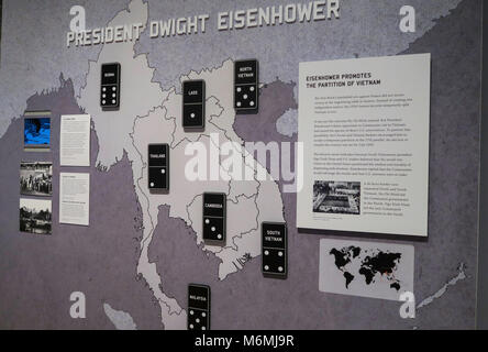 Der Vietnam Krieg: 1945 - Ausstellung 1975, die New-York Historical Society, Upper West Side, NEW YORK CITY, USA Stockfoto