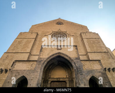 Die Kirche von Santa Chiara, Gesù Nuovo Square, Neapel, Italien. Stockfoto