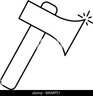 Auf das Symbol Lineare ax Flat Style Stock Vektor