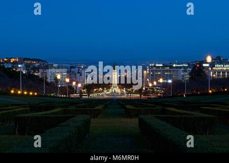 Park Eduardo VII in Lissabon Portugal Parque Eduardo Sétimo Lisboa Stockfoto