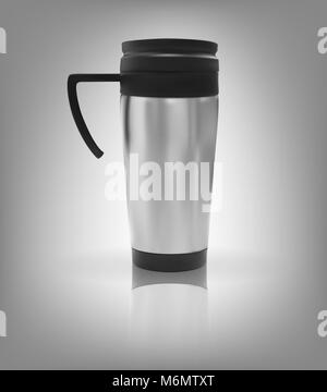 Realistische 3D-Modell der thermos Cup. Vector Illustration Stock Vektor