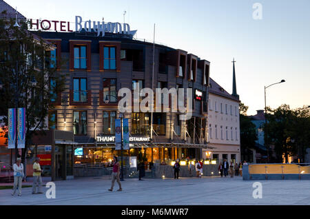 Bohaterow Monte Cassino Straße, Hauptstraße und große touristische Attraktion "onciak'. Sopot, Provinz Pommern, Polen, Europa. Stockfoto