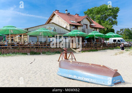 Rewa, Resort Village an der Bucht von Puck Ufer. Provinz Pommern, Polen, Europa. Stockfoto