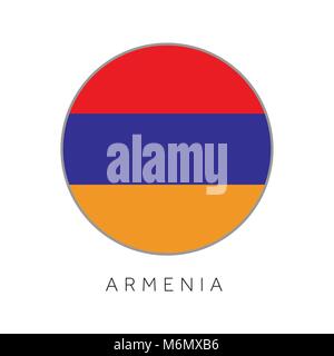 Armenien Flagge runder Kreis Vektor icon Stock Vektor