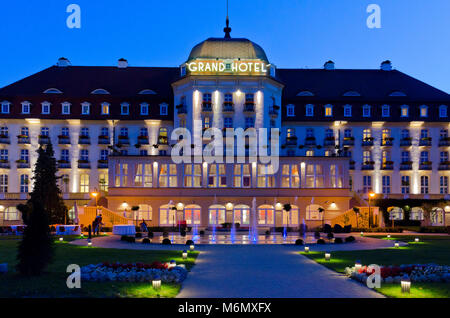 Grand Hotel Sopot (Erbaut 1924-27), iconic Luxus vor dem Krieg Kasino-Hotel Zoppot. Sopot, Provinz Pommern, Polen, Europa. Stockfoto