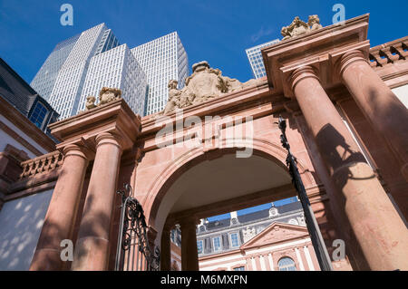 Palais Thurn und Taxis mit Nextower, Frankfurt, Hessen, Deutschland, Europa Stockfoto