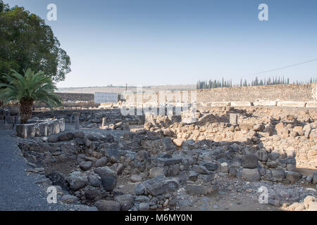 Israel, See Genezareth, die Ruinen von Kapernaum. Stockfoto