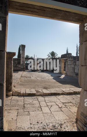 Israel, See Genezareth, die Ruinen von Kapernaum. Stockfoto