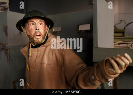 Weltkrieg militärische Szenarien und Re-enactments in der Land Warfare, Imperial War Museum in Duxford, Cambridgeshire, Großbritannien. Stockfoto