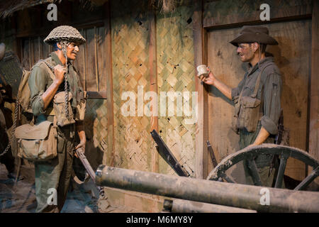 Weltkrieg militärische Szenarien und Re-enactments in der Land Warfare, Imperial War Museum in Duxford, Cambridgeshire, Großbritannien. Stockfoto