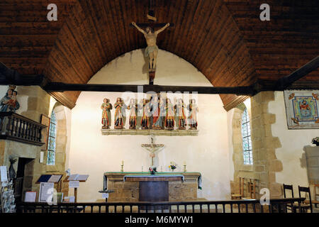 Vieux-Marche (Bretagne, Frankreich): Die Sieben Heiligen Kapelle, zu den Sieben Schläfern von Ephesus geweiht war, wurde Anfang t errichtet. Stockfoto