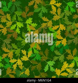 Nahtlose Muster mit Blättern Stock Vektor