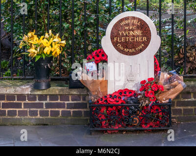 Yvonne Fletcher Memorial, St. James's Square, London Stockfoto