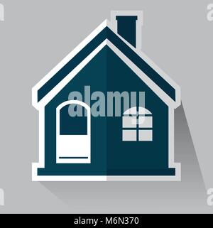 Gebäude Symbol, Symbol house Vector Illustration Stock Vektor