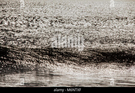 Die Regelmäßigkeit und die Schönheit der Wellen im Le Loch Strand haben diese ein Hot Spot für Surfer. Le Loch, Ploemeur, Bretagne. Stockfoto