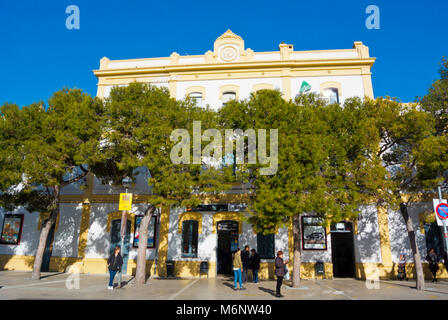 Bahnhof äußere, Sitges, Katalonien, Spanien Stockfoto