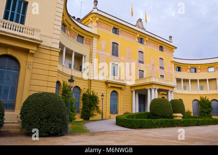 Palau Reial de Pedralbes, Parc de Pedralbes in Barcelona, Katalonien, Spanien Stockfoto