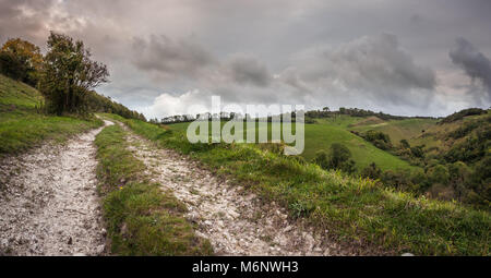 Saddlescombe, South Downs Way, West Sussex Stockfoto