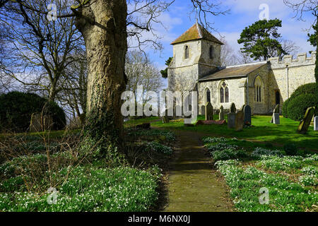 Die Kirche St. Maria, der Jungfrau, Clothall Stockfoto
