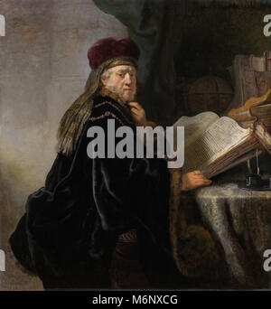 Rembrandt Harmenszoon van Rijn - Gelehrter in seiner Studie Stockfoto