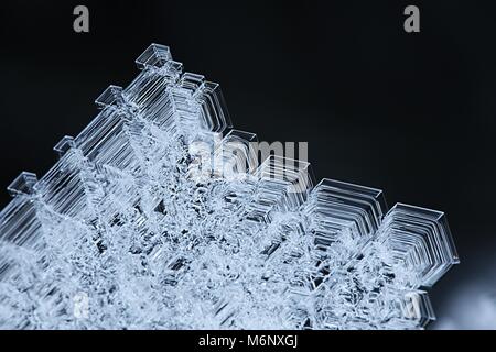 Ice Crystal, ein Makro Bild Stockfoto