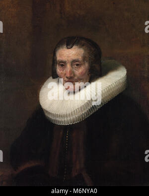 Zurückzuführen auf Rembrandt - Portrait von Margaretha de Geer, Frau Jakobs Reise Stockfoto