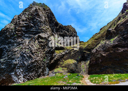 Höchste Peak Trail mit Tunnel in Madeira, Portugal Stockfoto