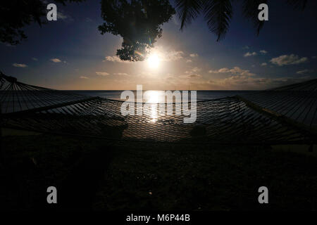 Hängematte. Lifuka Insel. Ha´apai Inseln. Tonga. Polynesien Stockfoto