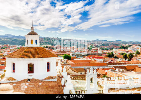 Dachterrasse Blick von San Felipe de Neri Stockfoto