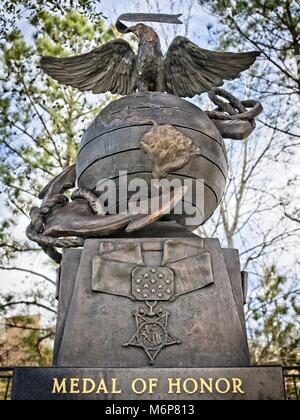 Medal of Honor Monument in den Woodlands TX USA Stockfoto