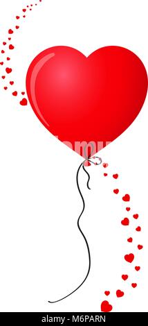 Rubinrot Realistisch Helium Ballon In Herzform Auf Transparentem Hintergrund Isoliert Vector Illustration Clip Art Stock Vektorgrafik Alamy