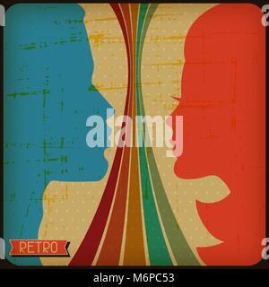 Retro Poster mit Abstract grunge Hintergrund Stock Vektor