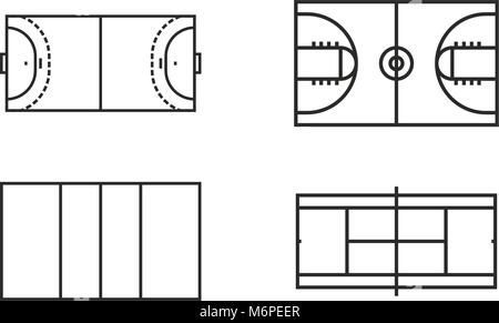 Spielfelder Icons Set 2 Stock Vektor