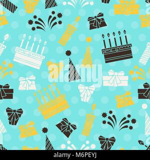 Happy Birthday Party nahtlose Muster Stock Vektor