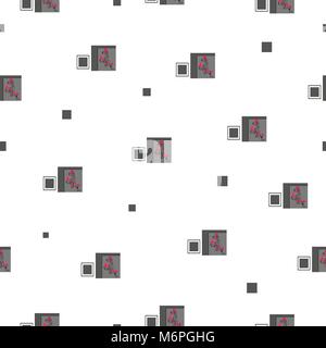 Nahtlose patchwork florales Muster mit roten Rosen Stock Vektor