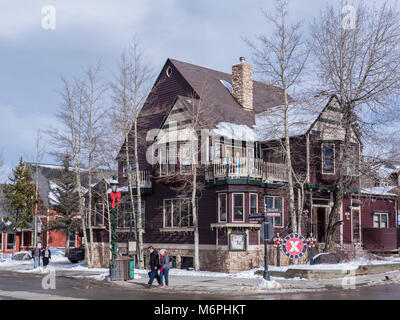 Extreme Pizza, Main Street, Breckenridge, Colorado. Stockfoto