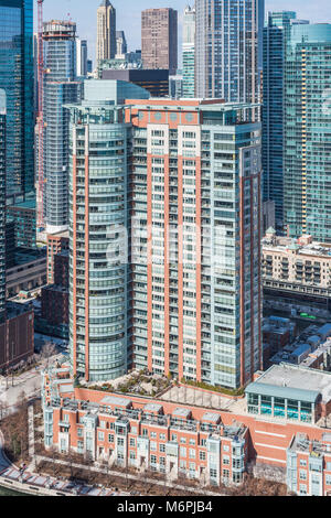 Riverview Wohnanlagen in Streeterville entworfen von Destefano & Partners Stockfoto