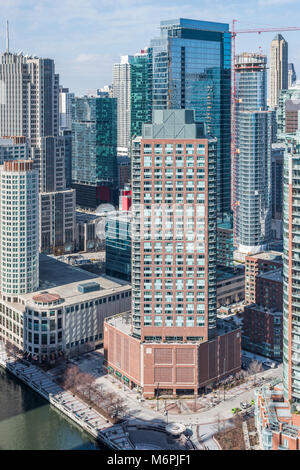 Riverview Wohnanlagen in Streeterville entworfen von Destefano & Partners Stockfoto