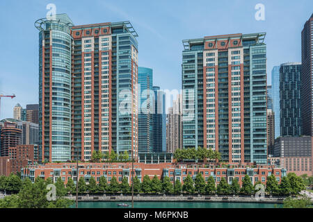 Riverview Wohnanlagen in Streeterville entworfen von Destefano & Partners Stockfoto