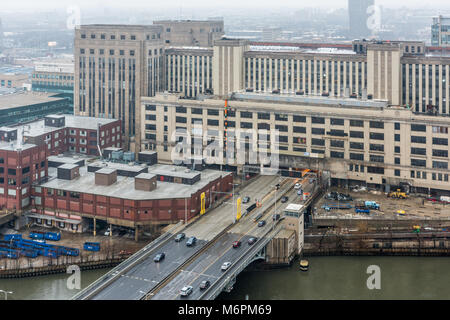 Luftaufnahme des alten Chicago Main Post Office Gebäude Stockfoto