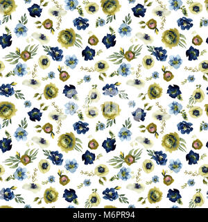 Hochzeit nahtlose Muster weiss und lila Blumen ornament Stockfoto