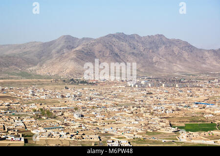 Luftbild von Kabul Afghanistan der Innenstadt und Umgebung Stockfoto