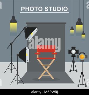 Photo Studio Innenraum Stock Vektor