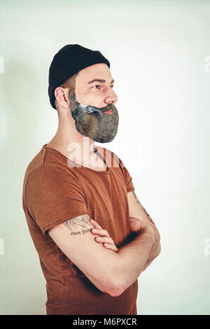 Das Tier im Mann Stockfoto